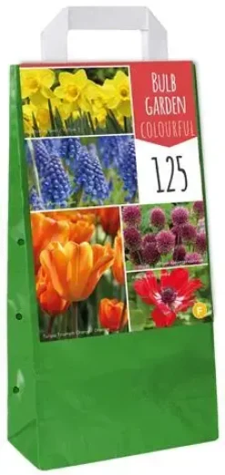 Tas met 125 bollen Bulb Garden Colourful