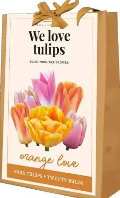 Tas We Love Tulips, Orange Love 20 stuks