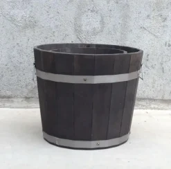 Terraliet bloempot 33x28cm donkerbruin