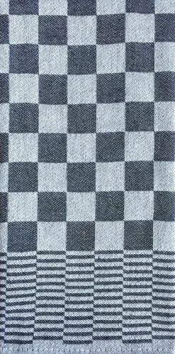 Theedoek 45x70 cm ruitkatoen zwart