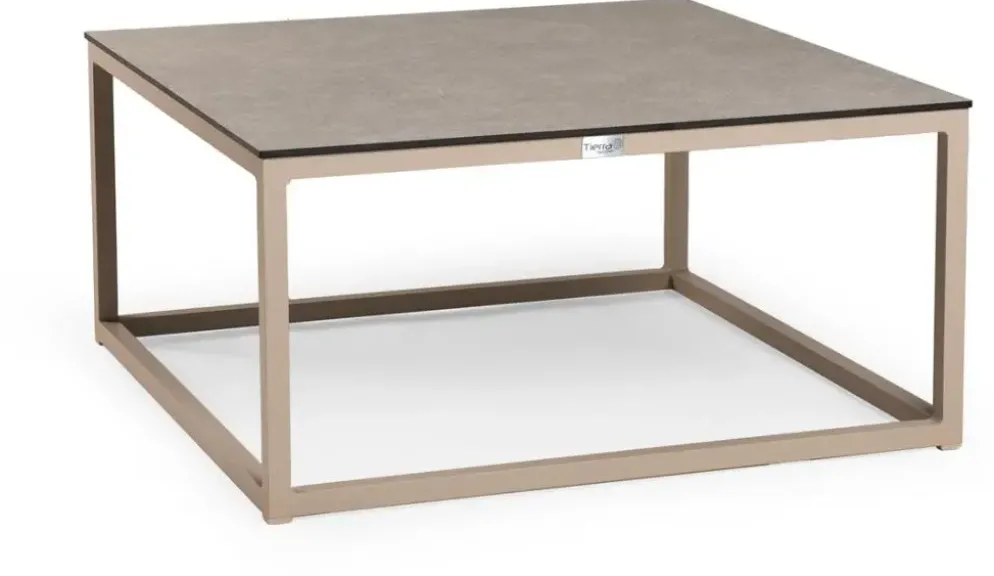 Tierra Outdoor bijzettafel rio coffee table large trespa ophira 80x80x40cm champagne