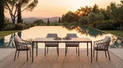 Tierra Outdoor dining tuintafel elegante 219x92x74cm chocolat