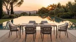 Tierra Outdoor dining tuintafel elegante 160x92x74cm chocolat