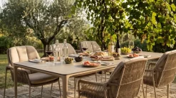 Tierra Outdoor dining tuintafel elegante 220x90x74cm champagne