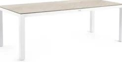 Tierra Outdoor dining tuintafel briga travertin trespa 240x100x75cm crème white