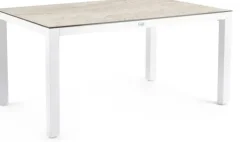 Tierra Outdoor dining tuintafel briga travertin trespa 180x100x75cm crème white