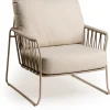 Tierra Outdoor lounge tuinstoel rivera champagne