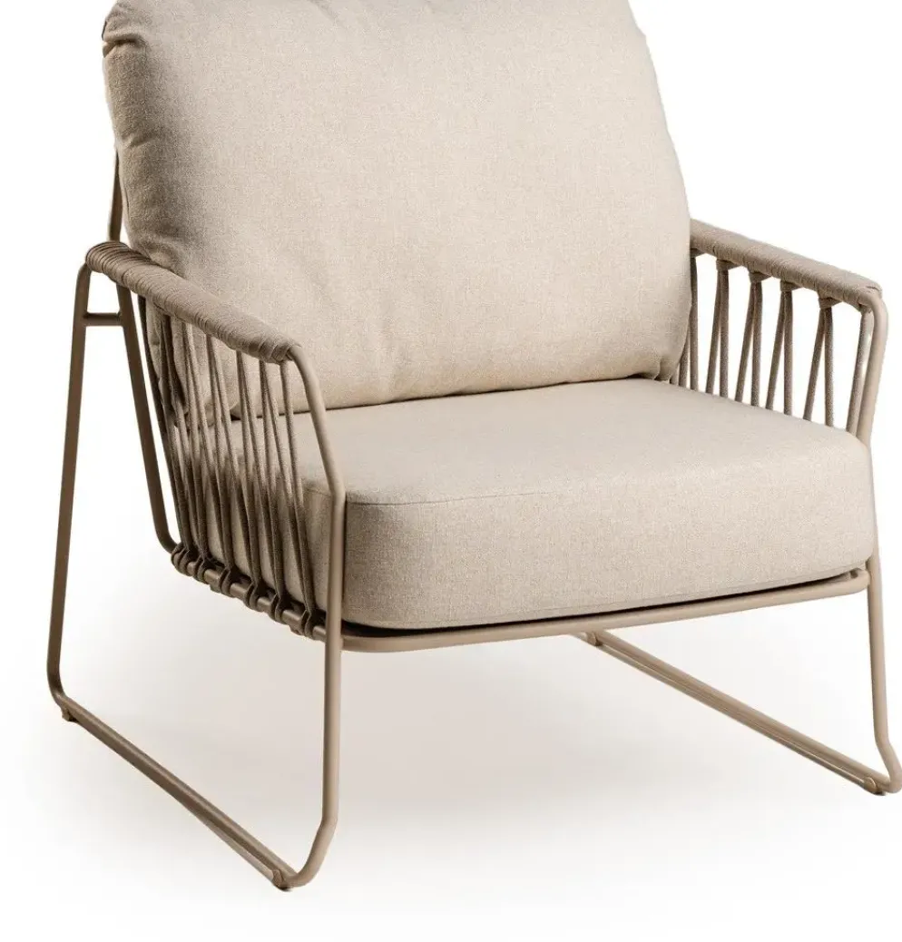 Tierra Outdoor lounge tuinstoel rivera champagne