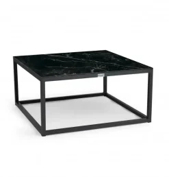 Tierra Outdoor lounge tuintafel rio marble trespa 80x80x40cm charcoal