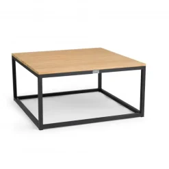 Tierra Outdoor lounge tuintafel rio teak 80x80x40cm charcoal