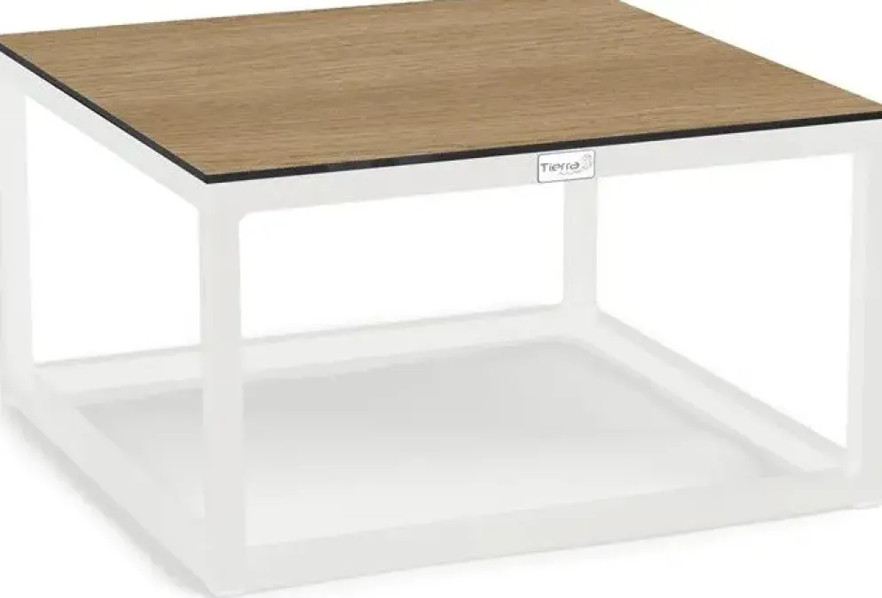 Tierra Outdoor lounge tuintafel rio bergamo trespa 60x60x35cm crème white