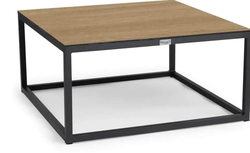 Tierra Outdoor lounge tuintafel rio bergamo trespa 80x80x40cm charcoal