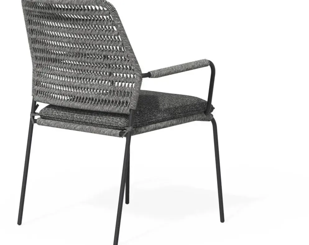 Tierra Outdoor stapelbare dining tuinstoel david charcoal