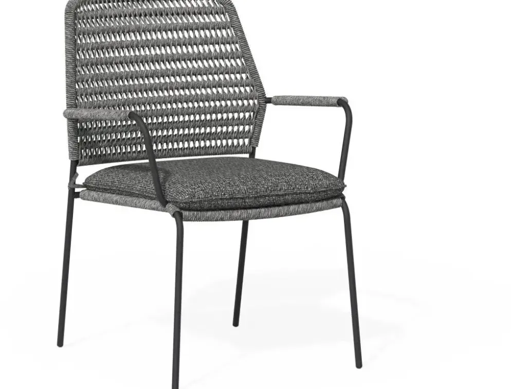 Tierra Outdoor stapelbare dining tuinstoel david charcoal