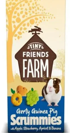 Tiny Friends Farm Scrummies caviasnack appel, aardbei, abrikoos & banaan 120g