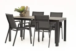 Trestino diningset gironde 161 nancy antraciet