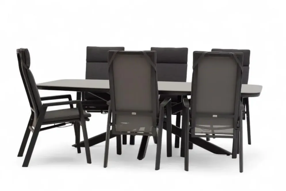 Trestino diningset valence frazer antraciet