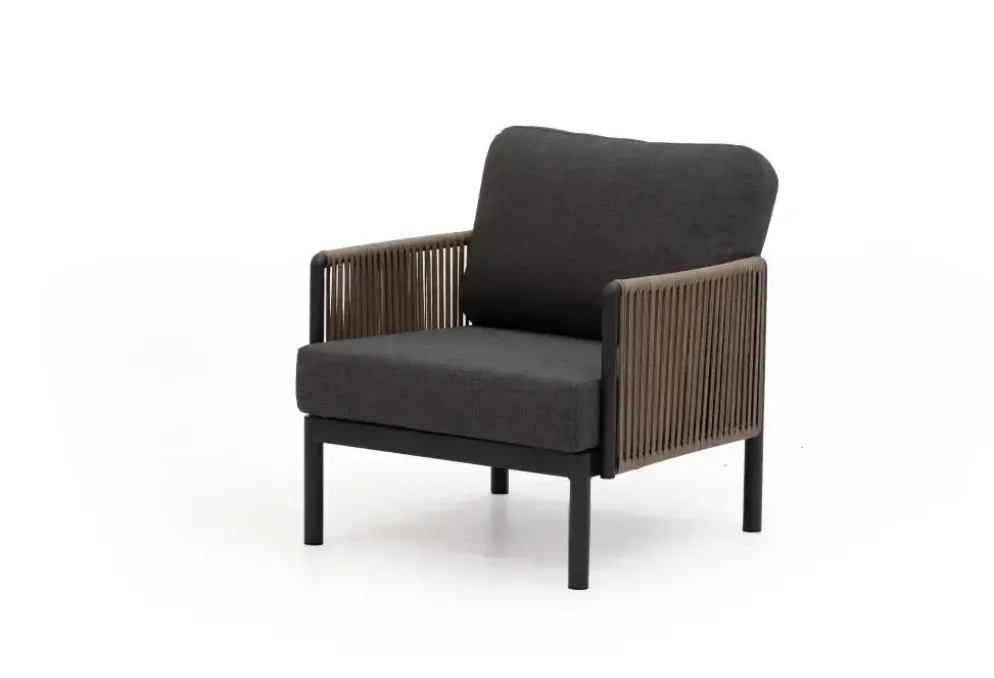 Trestino lounge tuinstoel caudry antraciet