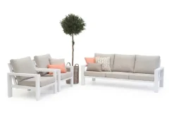 Trestino stoel-bank loungeset benton 3-zits wit