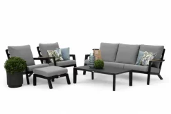 Trestino stoel-bank loungeset lausanne zwart