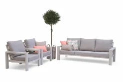 Trestino stoel-bank loungeset benton 3-zits latte