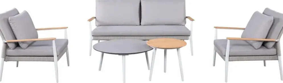 Trestino stoel-bank loungeset moleto wit