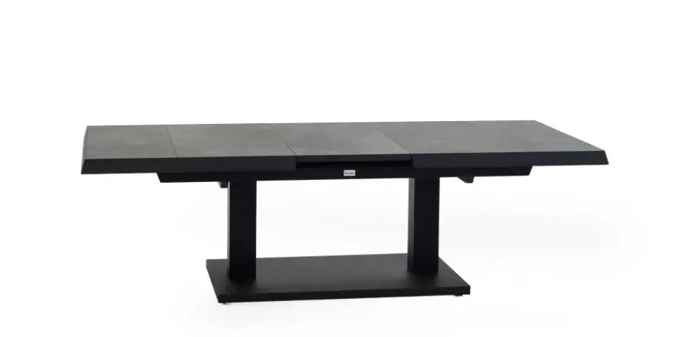 Trestino verstelbare lounge tuintafel codell pop-up extension 183x88x75cm zwart
