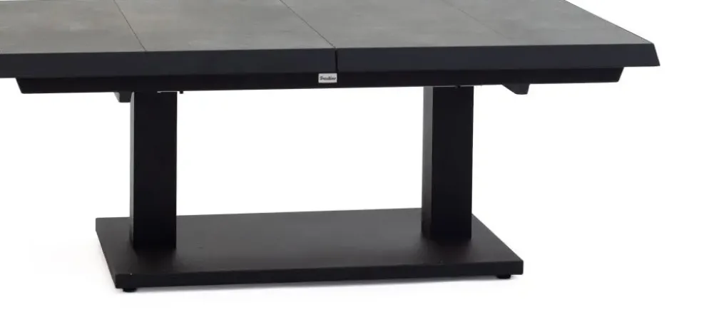 Trestino verstelbare lounge tuintafel codell pop-up extension 183x88x75cm zwart
