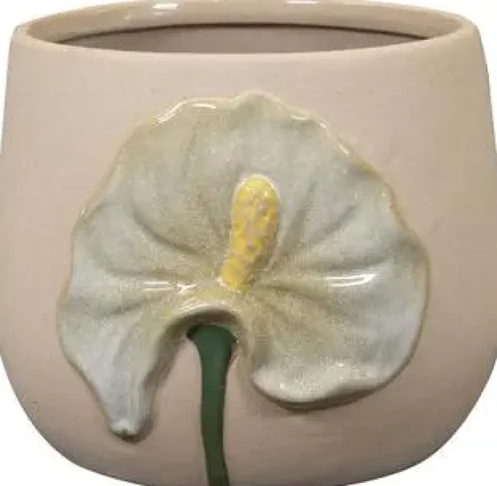 TS Collection bloempot antura keramiek 8x7cm wit
