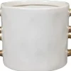TS Collection bloempot bianca keramiek 14x13cm ivoor