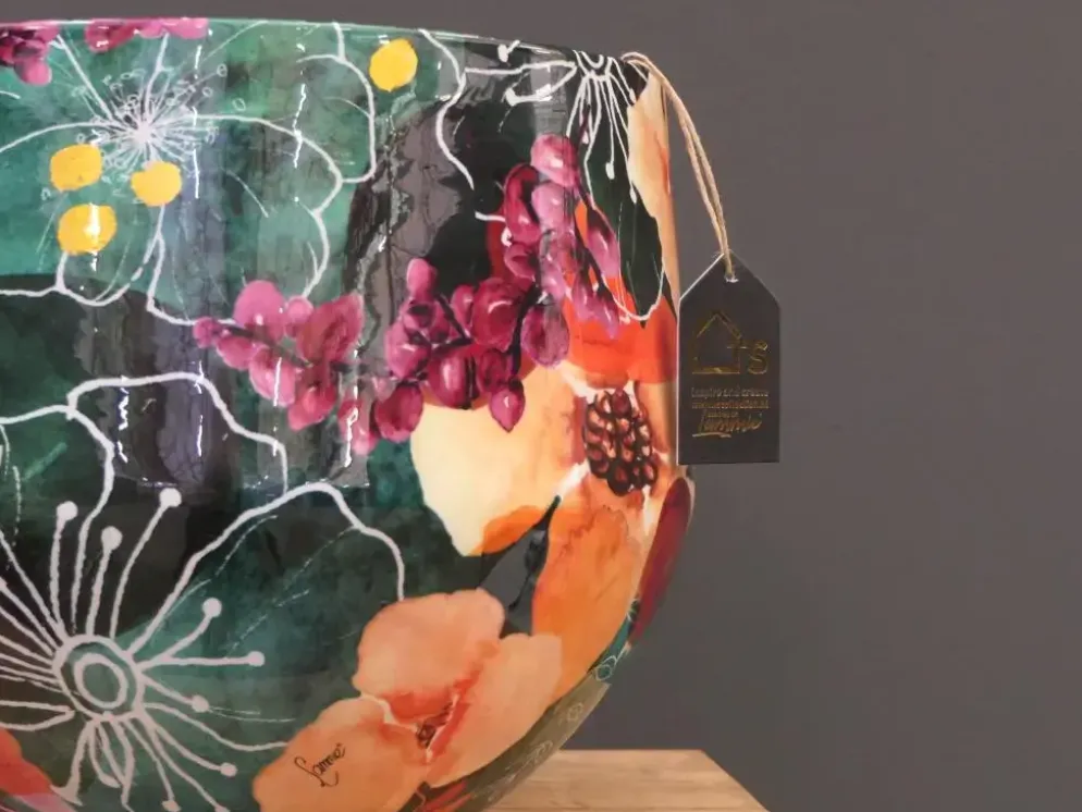 TS Collection bloempot blooming metaal 33x28cm smaragd