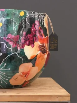 TS Collection bloempot blooming metaal 33x28cm smaragd