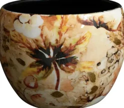 TS Collection bloempot cotton metaal 9x7cm cream