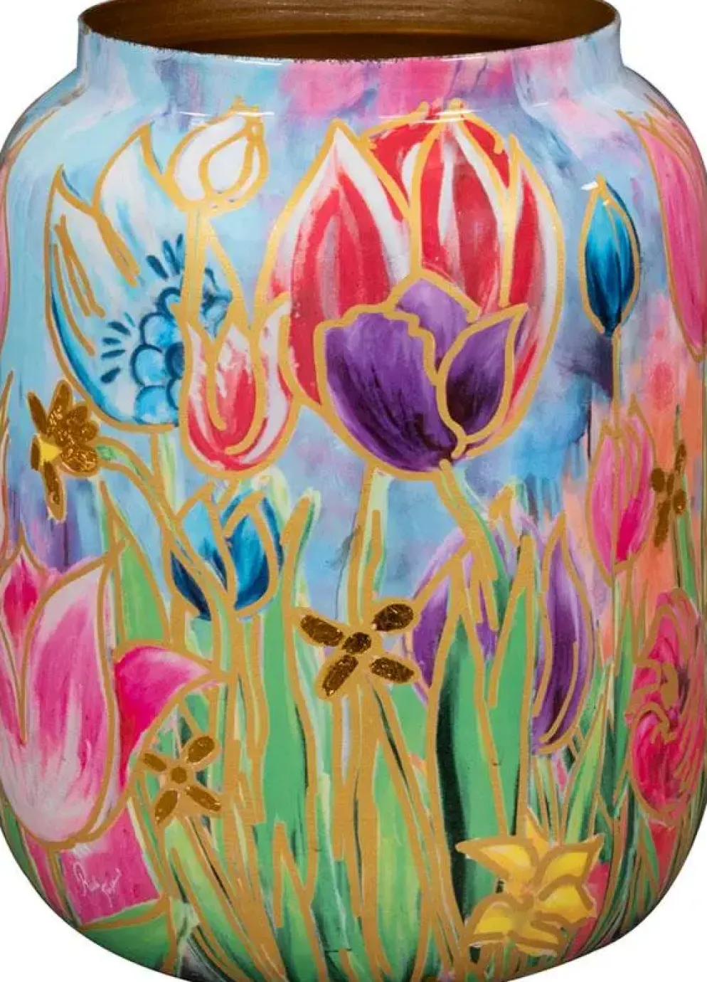 TS Collection bloempot dutch beauty metaal 21x24cm spring
