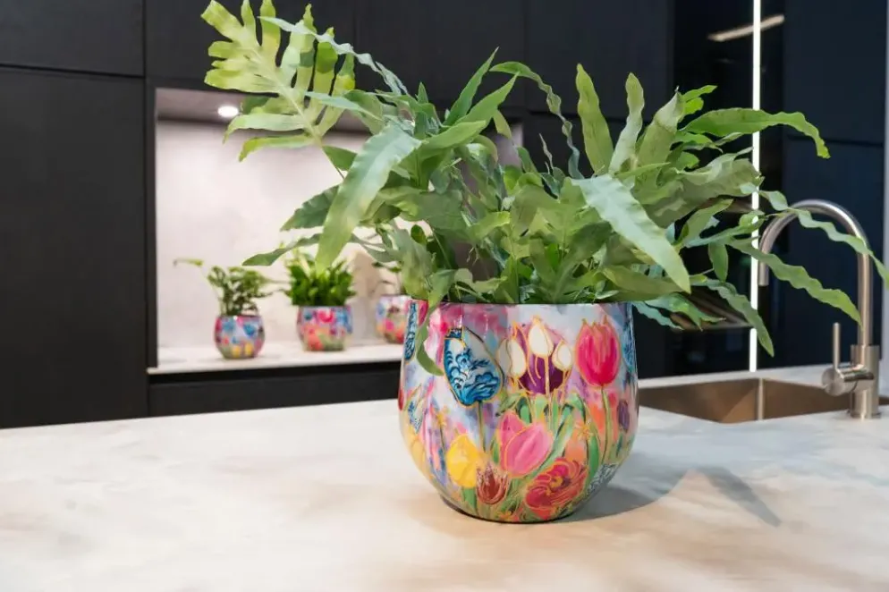 TS Collection bloempot dutch beauty metaal 33x28cm spring