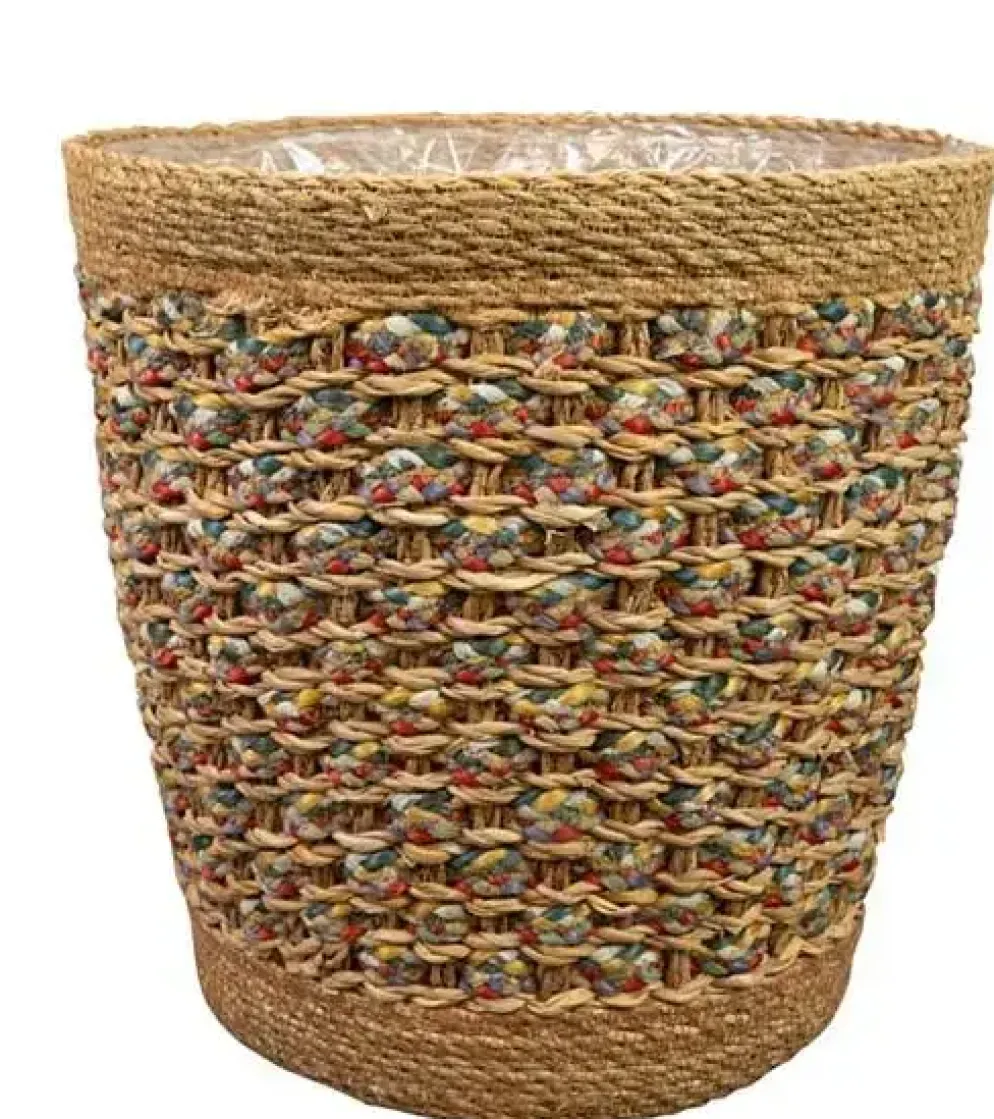 TS Collection bloempot eline textiel 29x29cm coloured