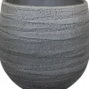 TS Collection bloempot joyce keramiek 18x16cm anthracite