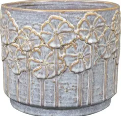 TS Collection bloempot lilou keramiek 8x7cm ice blue