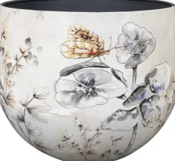 TS Collection bloempot moonlight meadow kunststof, metaal 33x28cm moonlight meadow