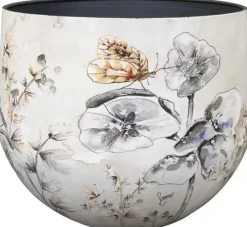 TS Collection bloempot moonlight meadow kunststof, metaal 28x25cm moonlight meadow