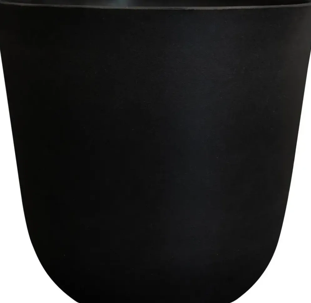 TS Collection bloempot palermo kunststof 13x12cm zwart