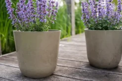 TS Collection bloempot palermo kunststof, steen 21x19cm clay
