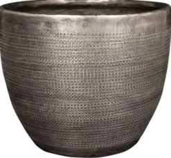 TS Collection bloempot rowen metaal 15x12cm lead