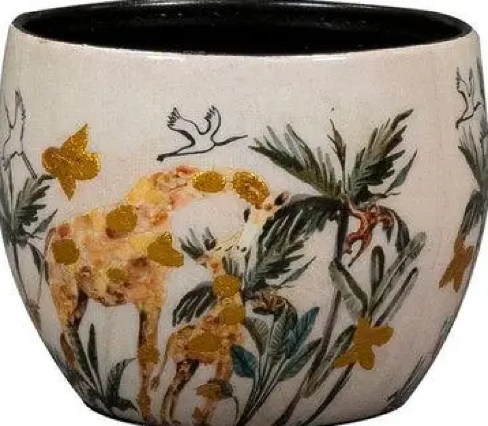 TS Collection bloempot safari dream metaal 9x7cm safari dream