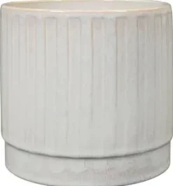 TS Collection bloempot sarien keramiek 12x11cm off white