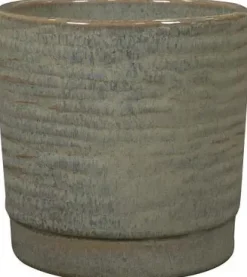 TS Collection bloempot siska keramiek 16x15cm sage