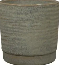 TS Collection bloempot siska keramiek 13x13cm sage