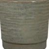 TS Collection bloempot siska keramiek 12x11cm sage