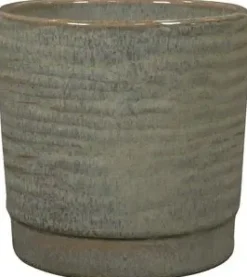 TS Collection bloempot siska keramiek 12x11cm sage