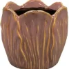 TS Collection bloempot tulp keramiek 15x14cm multi